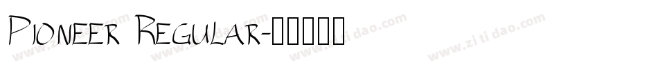 Pioneer Regular字体转换